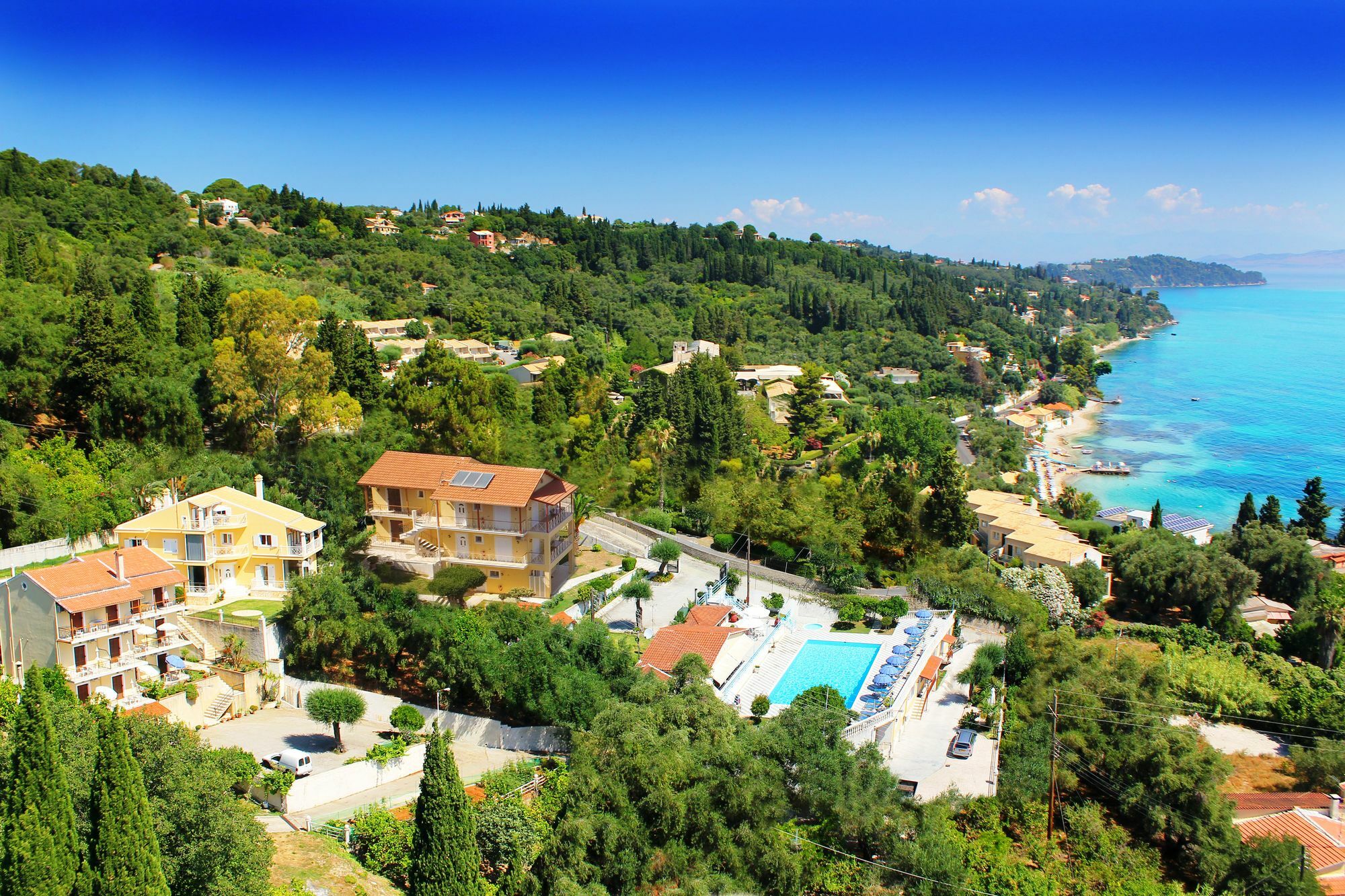 Brentanos Apartments - A - View Of Paradise Gastouri  Luaran gambar